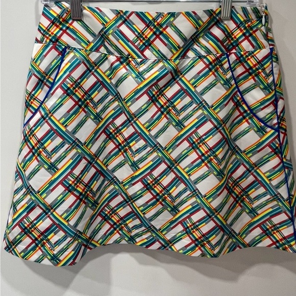 Adidas Women Skort Multicolor Size 2 Tennis Golf Skort Zipper Closure 5 Pockets - Picture 1 of 6